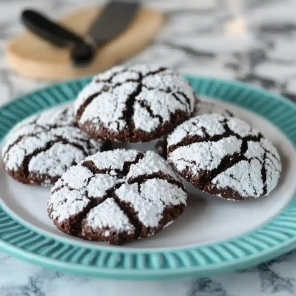 Flourless Chocolate Crinkle Cookies