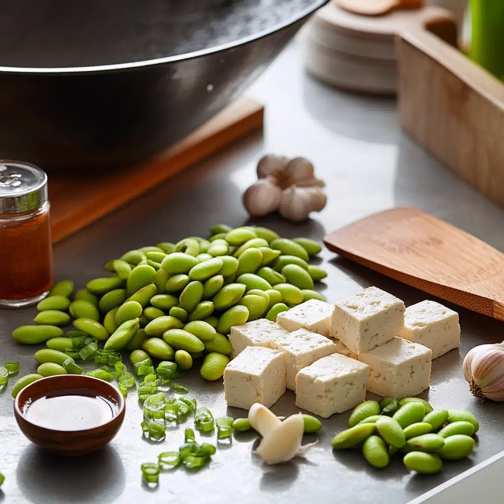 Spicy Edamame Stir Fry with Tofu