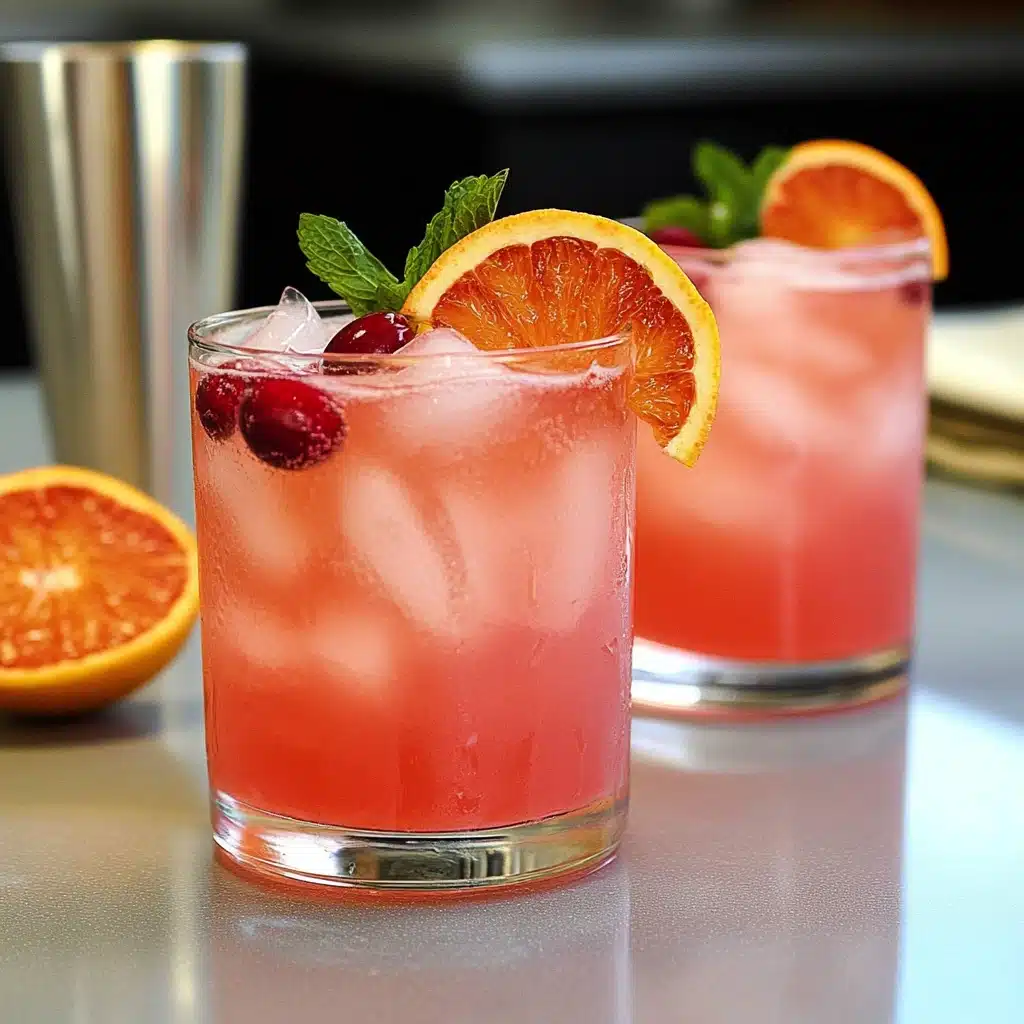 orange cranberry mojitos