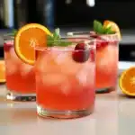 orange cranberry mojitos