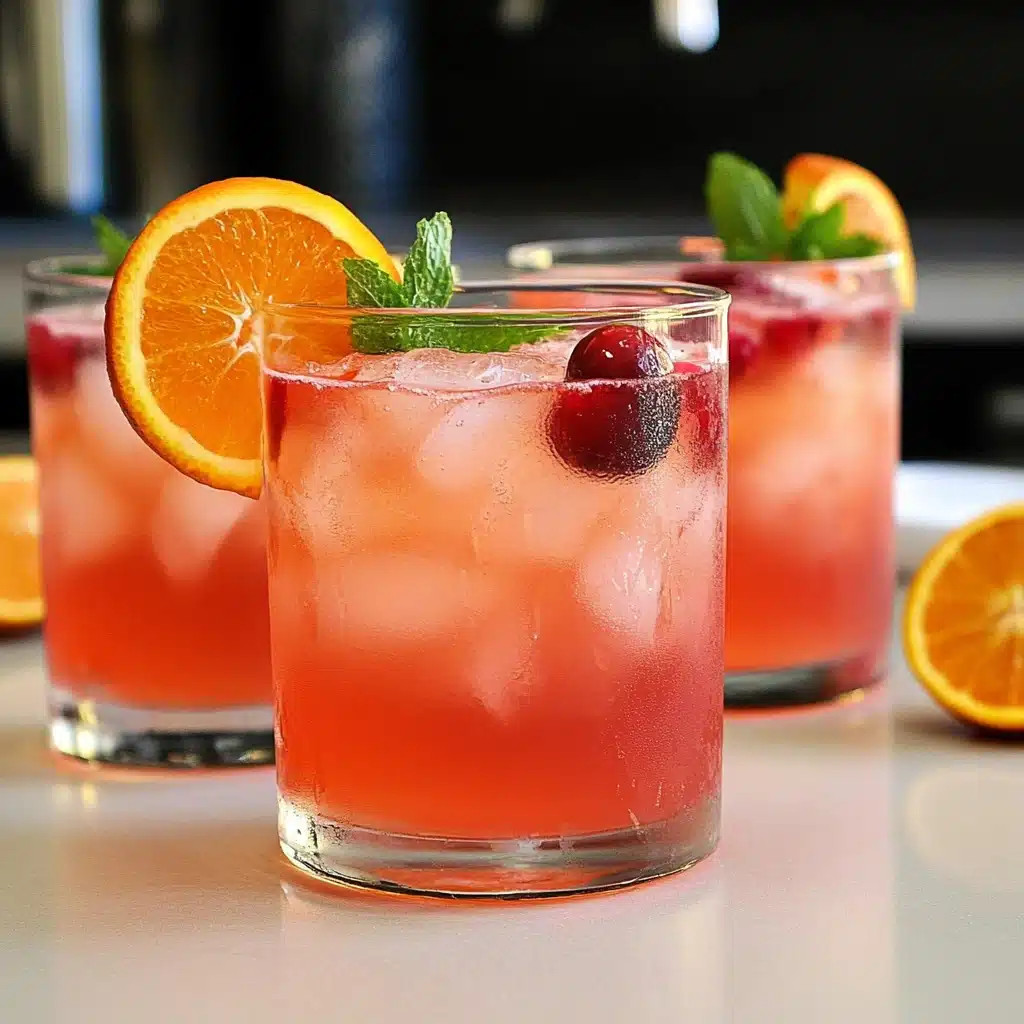 orange cranberry mojitos