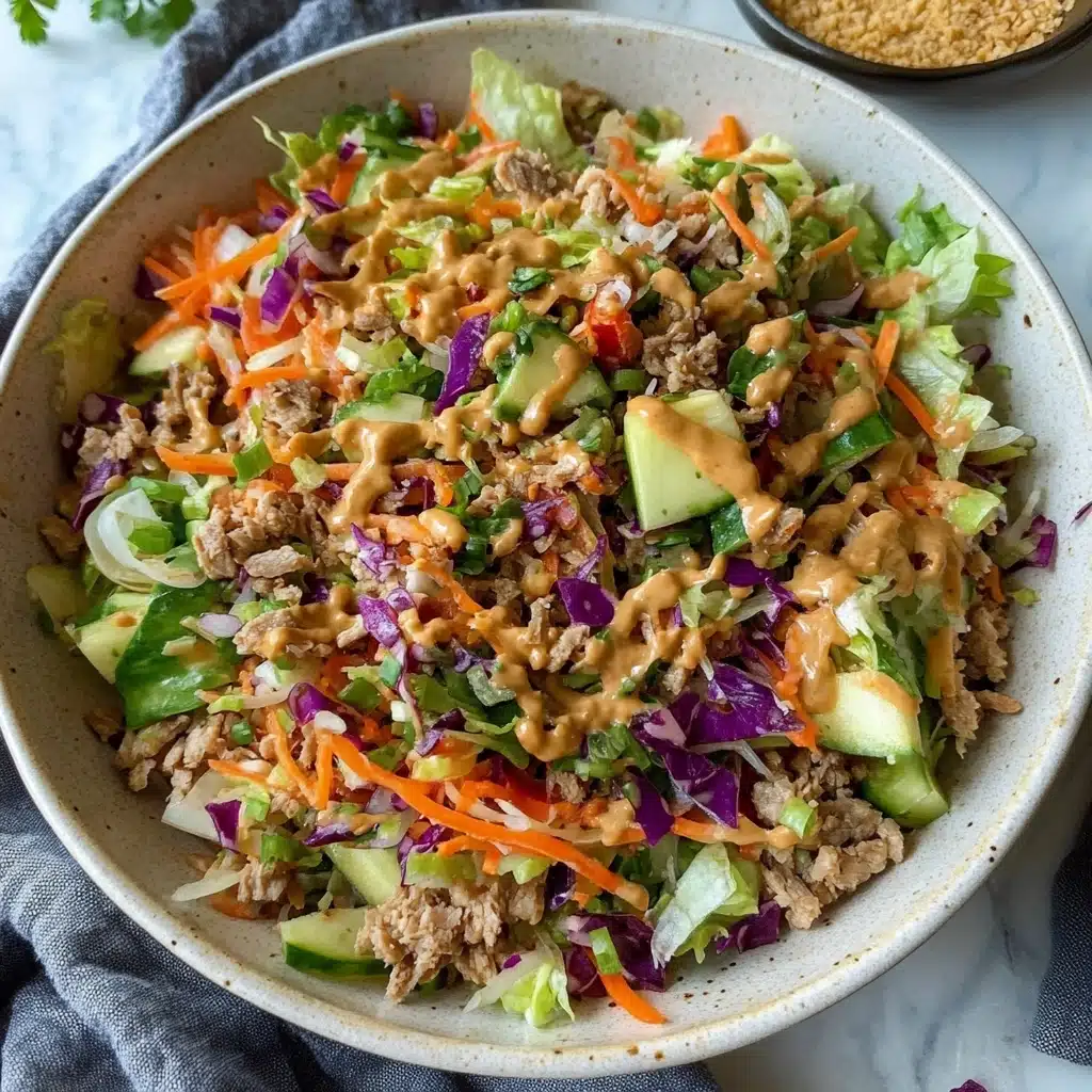 Spring Roll Salad with Peanut Sauce