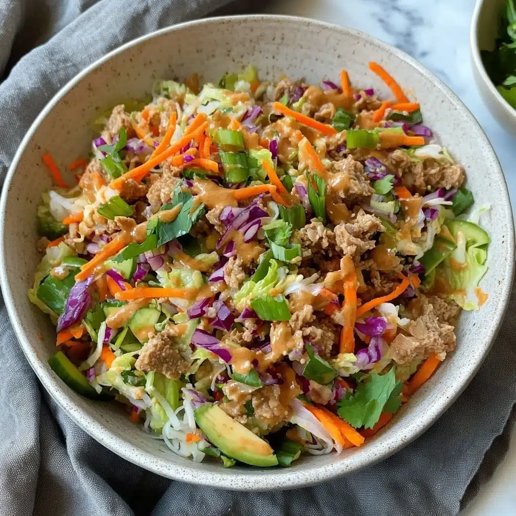 Spring Roll Salad with Peanut Sauce