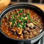 Vegan Lentil Mushroom Stew