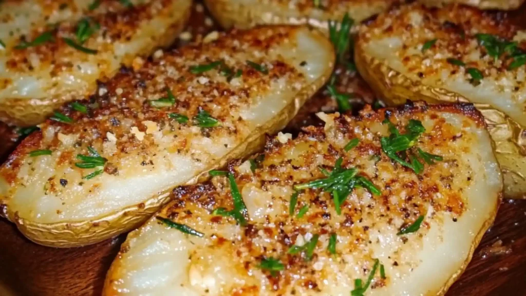 crispy garlic herb roasted potato skins to impress your guests