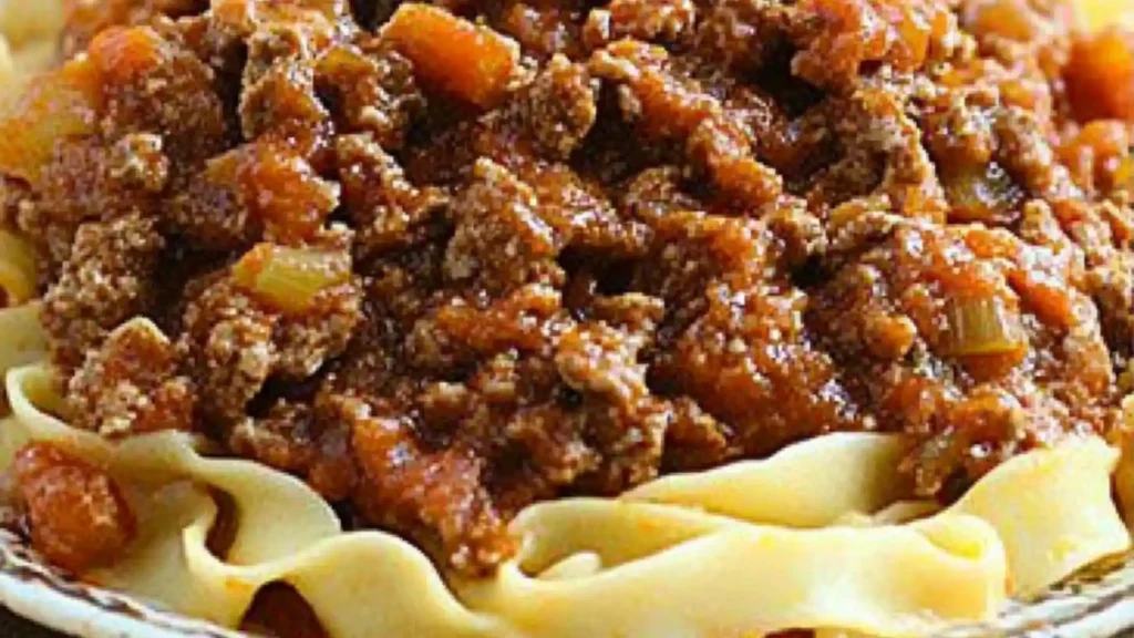 plates with pasta and sauce on them next to the words tuscani ragu