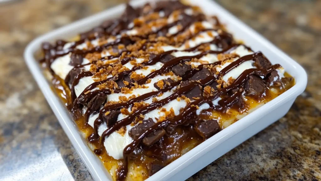 no - bake turtle lasagna dessert recipe