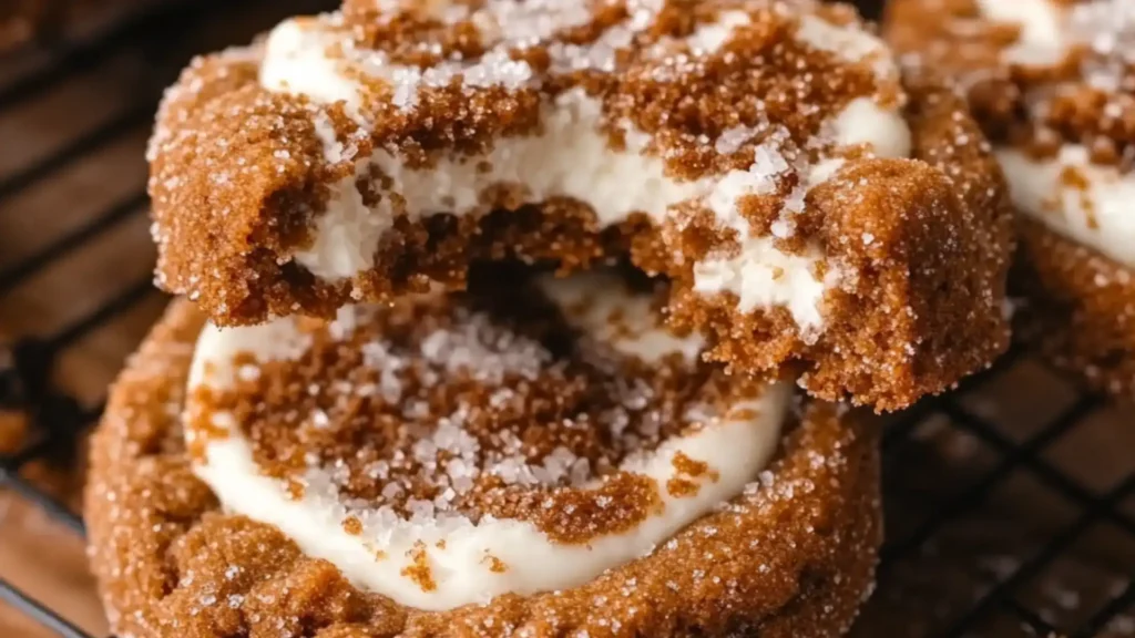 festive gingerbread cheesecake cookies are the perfect treat for any holiday gathering or celebration