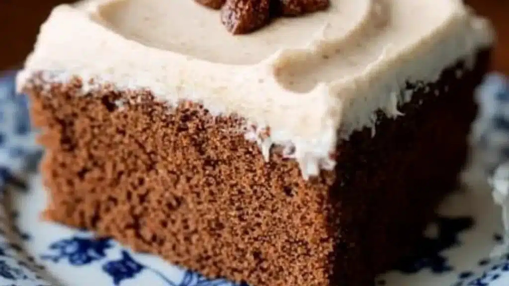 a piece of cake being held by a fork