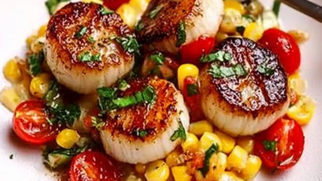 white plates filled with food on top of a table next to a fork and napkin