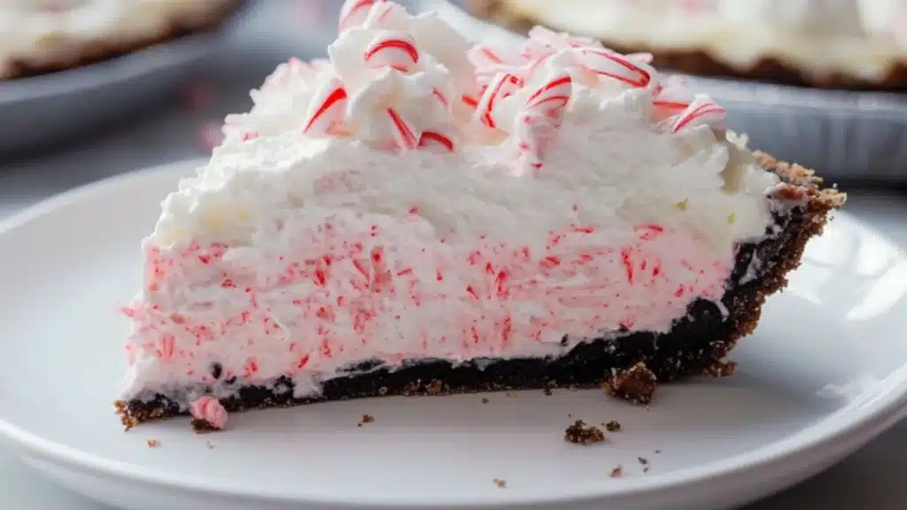 this candy cane pie is so easy to make it's the perfect dessert for christmas