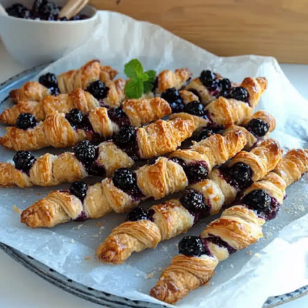 Blackberry Goat Cheese Puff Pastry Twists