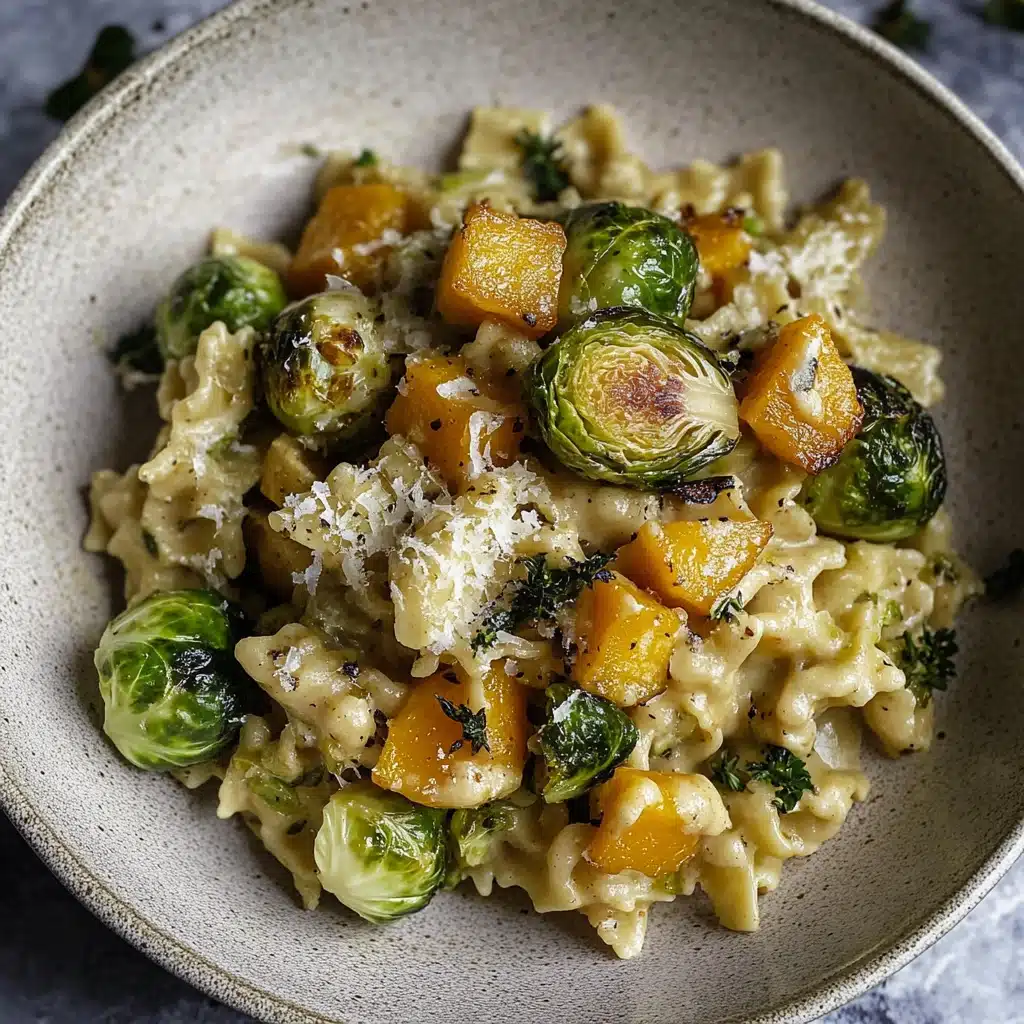 Brussels Sprouts & Butternut Squash Pasta
