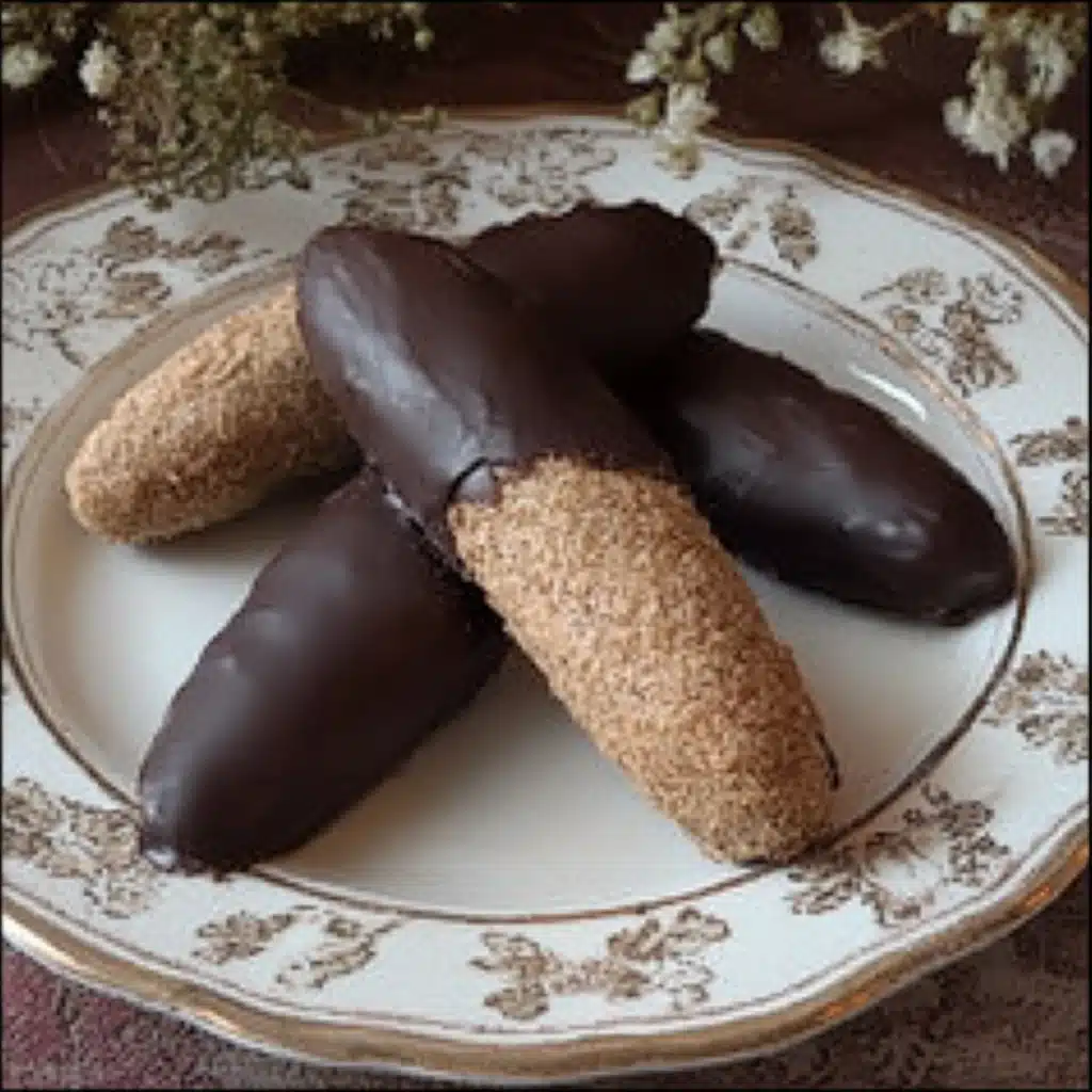 Chocolate Dipped Almond Fingers
