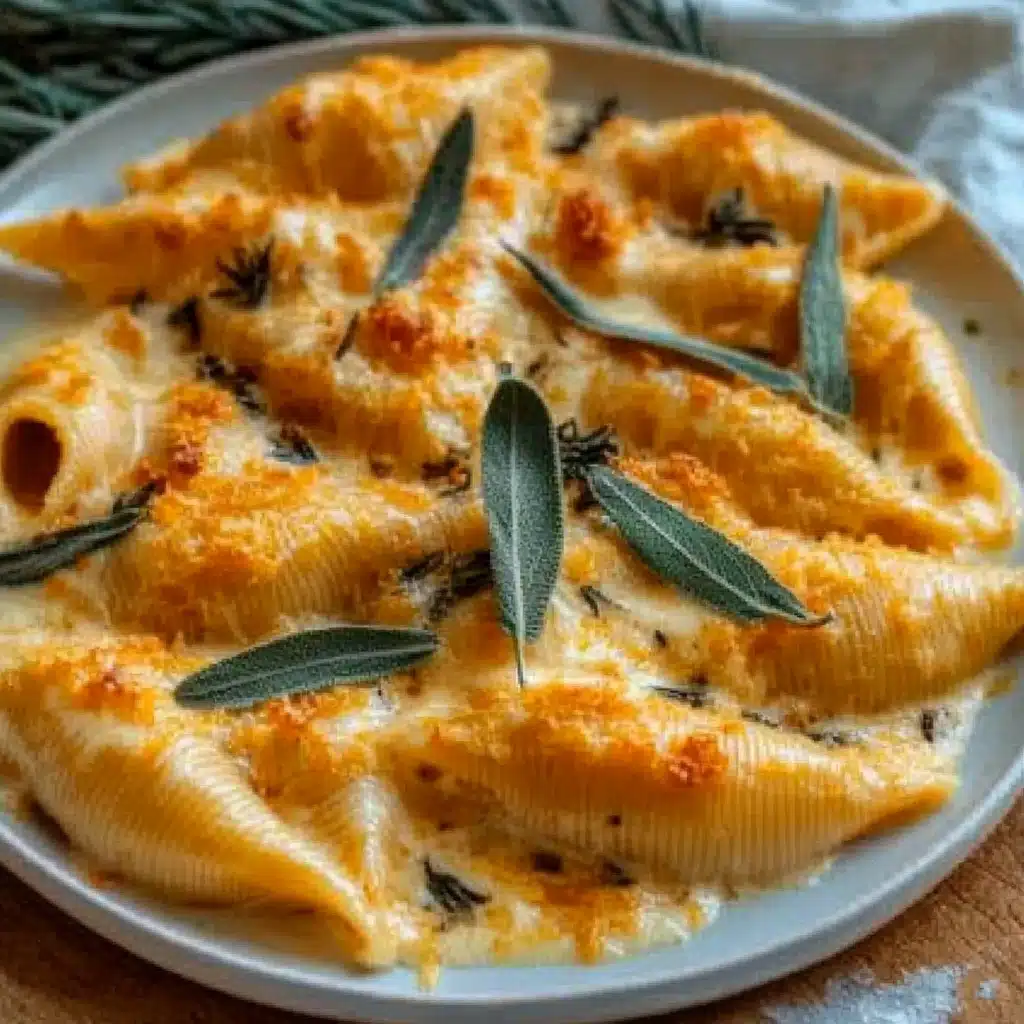 Creamy Pumpkin & Gouda Stuffed Shells