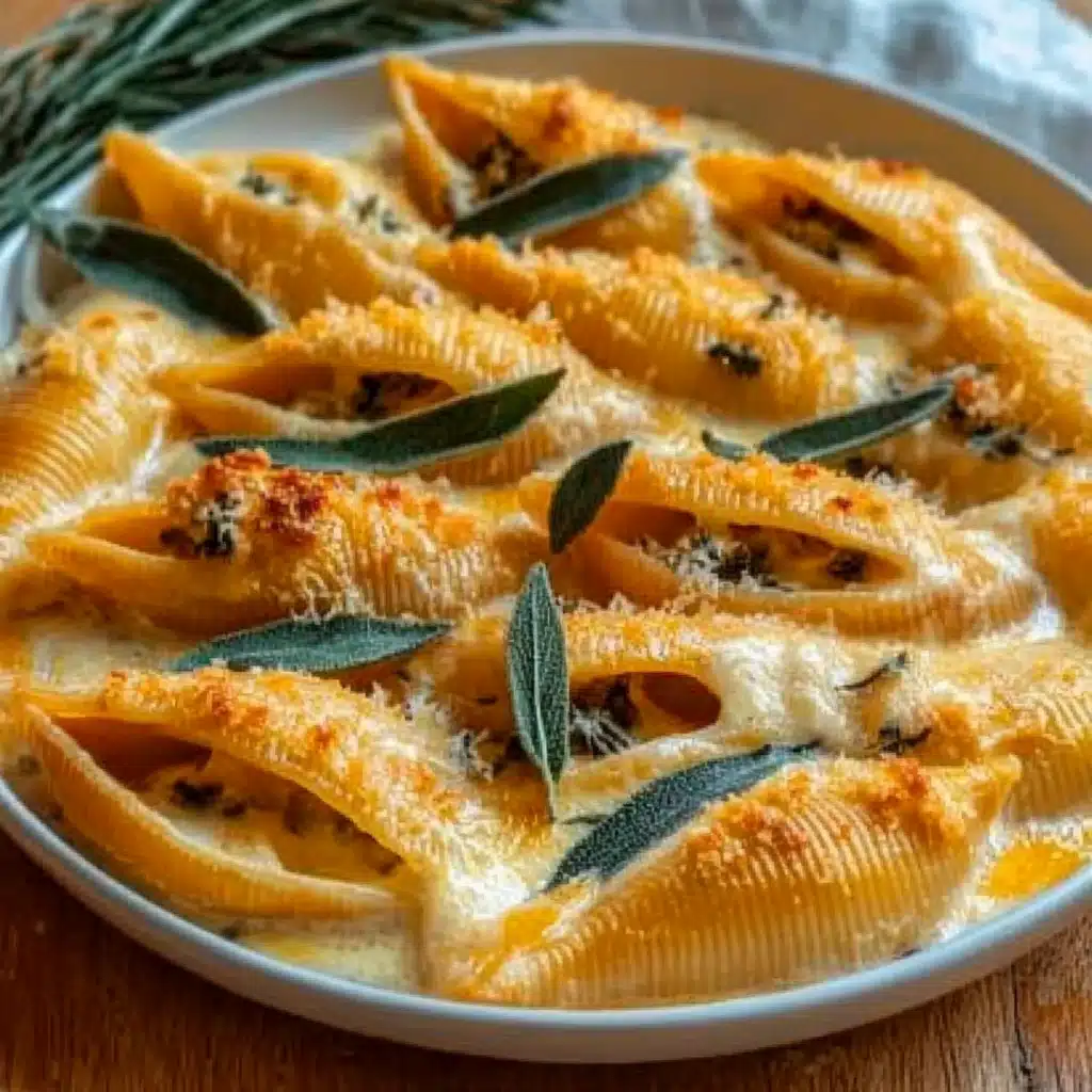 Creamy Pumpkin & Gouda Stuffed Shells