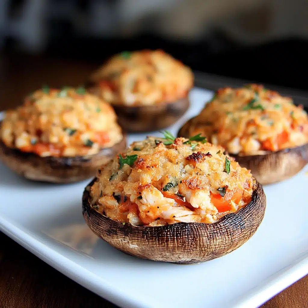 Crab Stuffed Portobello Mushrooms