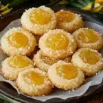 Pineapple Coconut Thumbprint Cookies