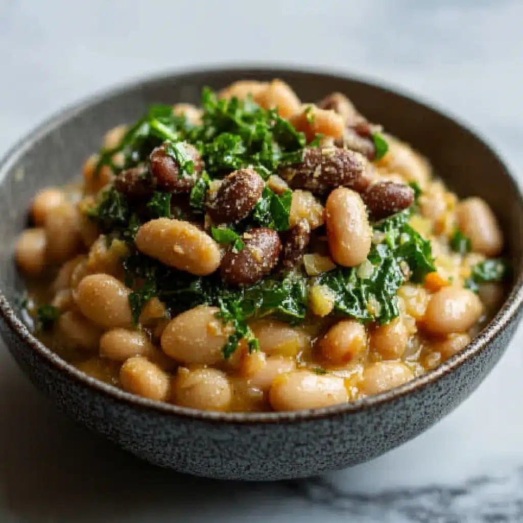High Protein Creamy Miso Butter Beans with Kale