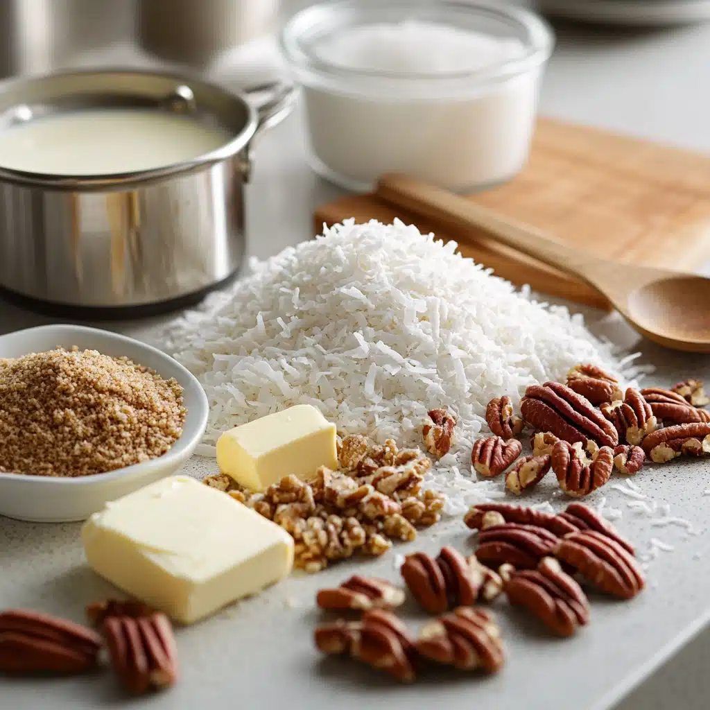 No Bake Coconut Pecan Praline Cookies