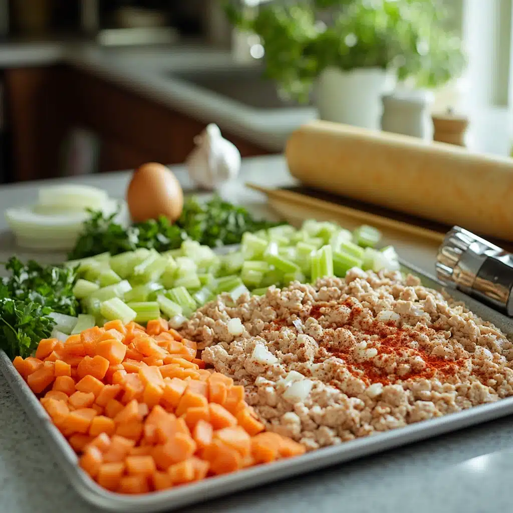 chicken and vegetable sausage rolls