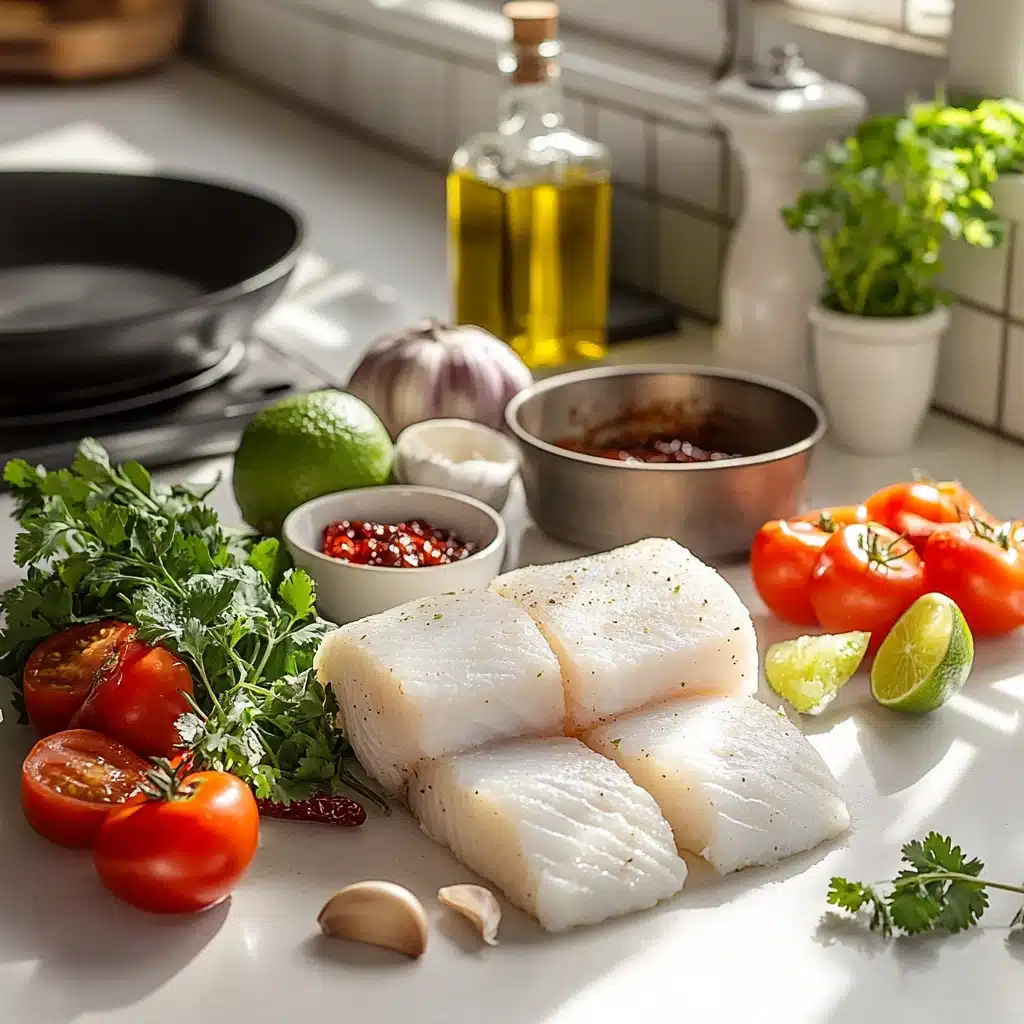 Tomato-Poached Fish With Chile Oil and Herbs