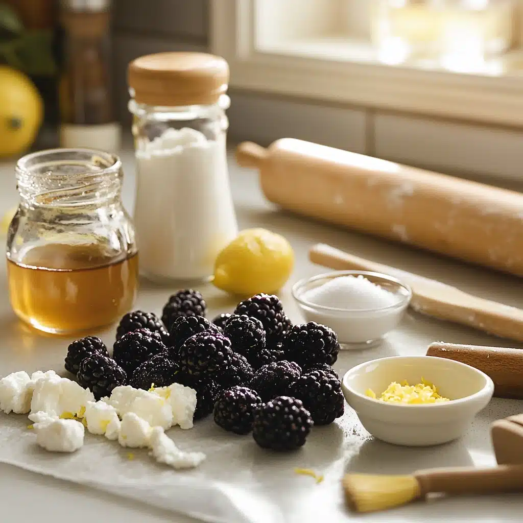 Blackberry Goat Cheese Puff Pastry Twists