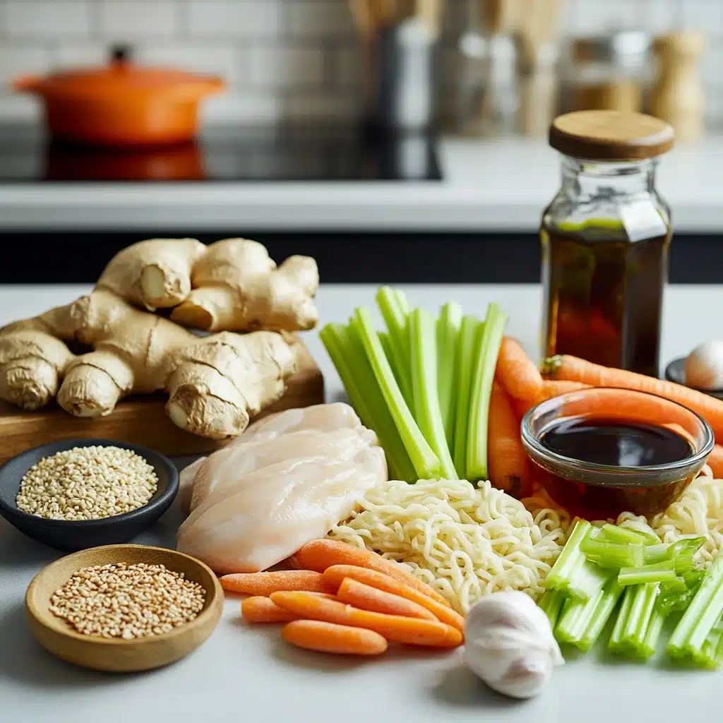 Ginger Garlic Chicken Noodle Soup