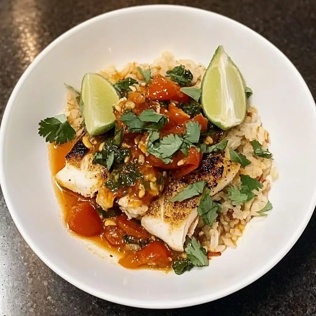 Tomato-Poached Fish With Chile Oil and Herbs