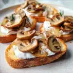 Caramelized Onion & Mushroom Crostini