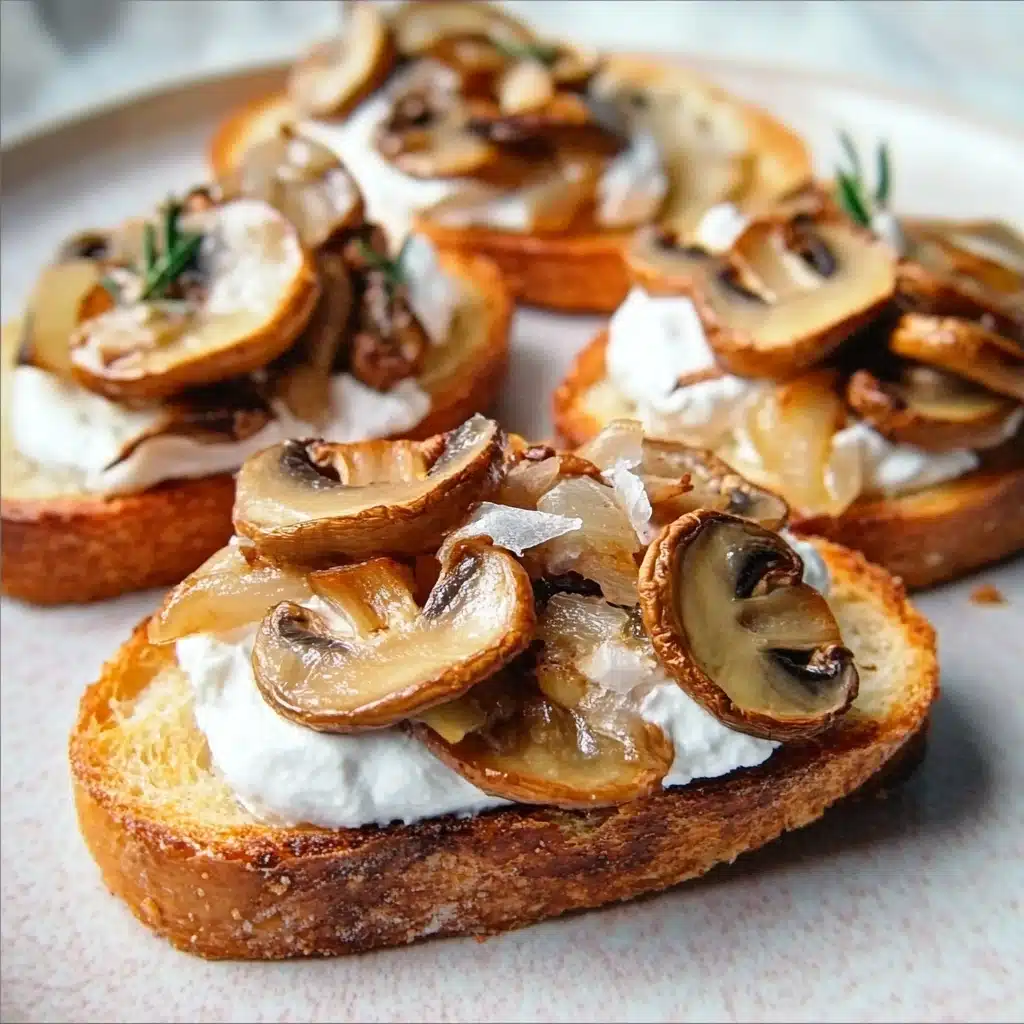 Caramelized Onion & Mushroom Crostini