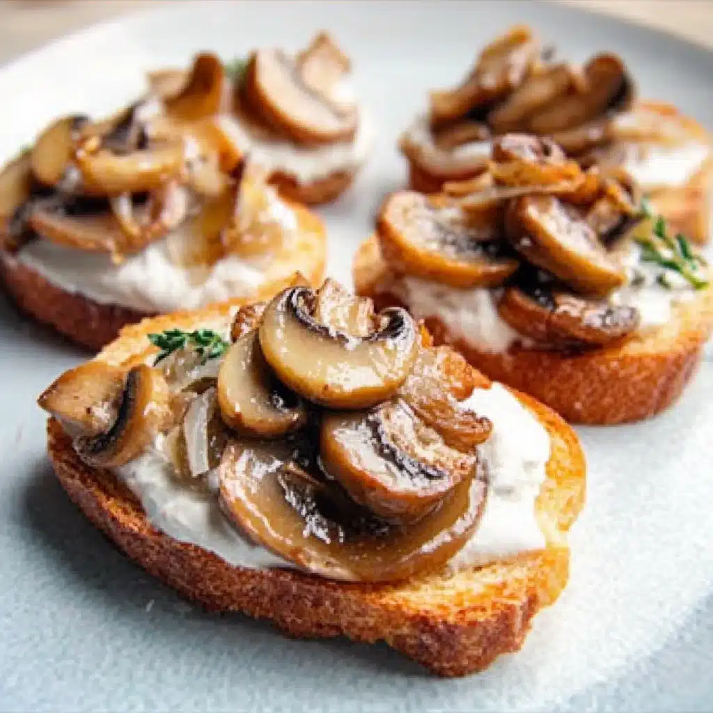 Caramelized Onion & Mushroom Crostini