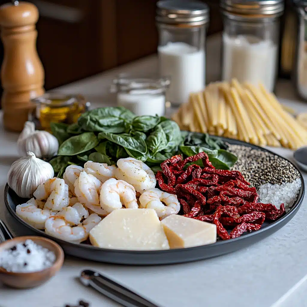 Tuscan Shrimp Pasta with Sun-Dried Tomatoes
