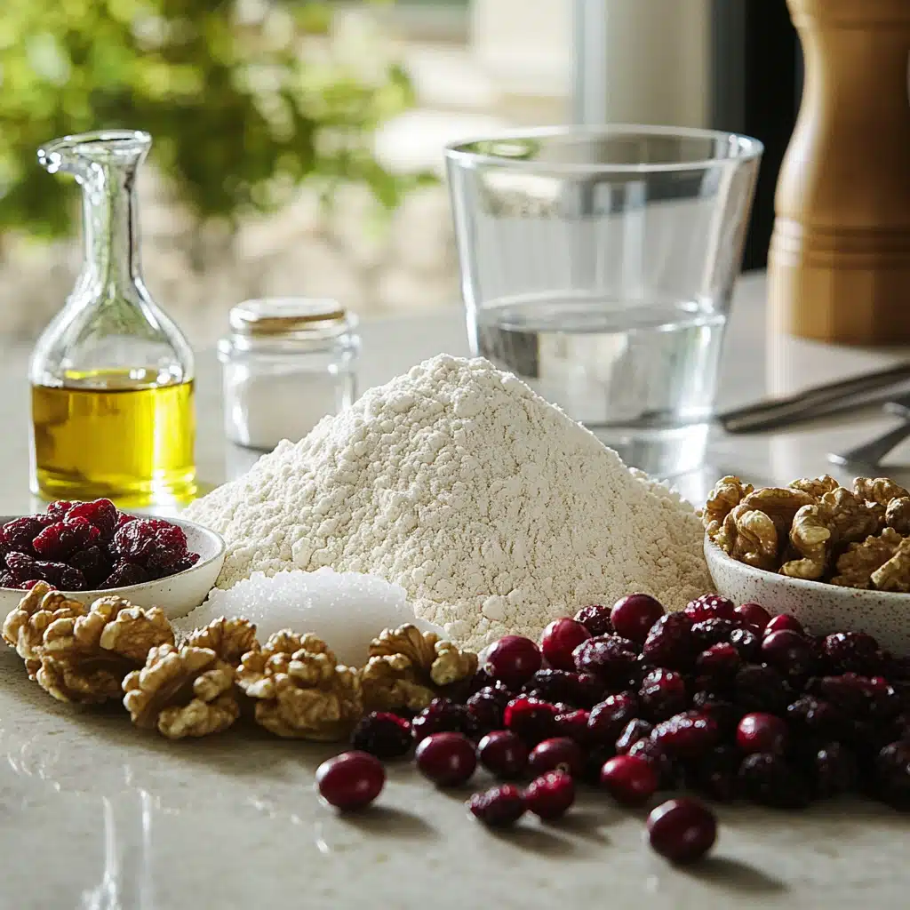 No Knead Cranberry Walnut Bread