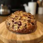 No Knead Cranberry Walnut Bread