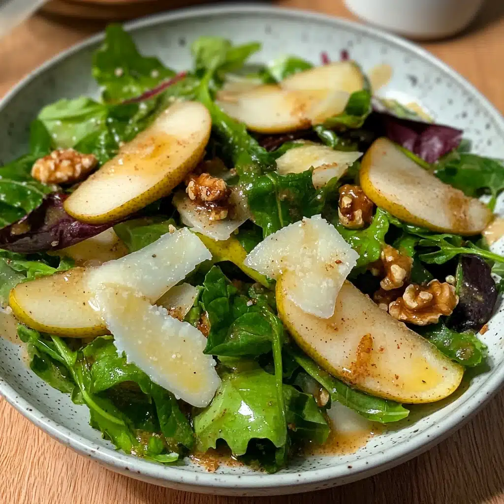 Pear and Rocket Salad With Parmesan and Walnuts