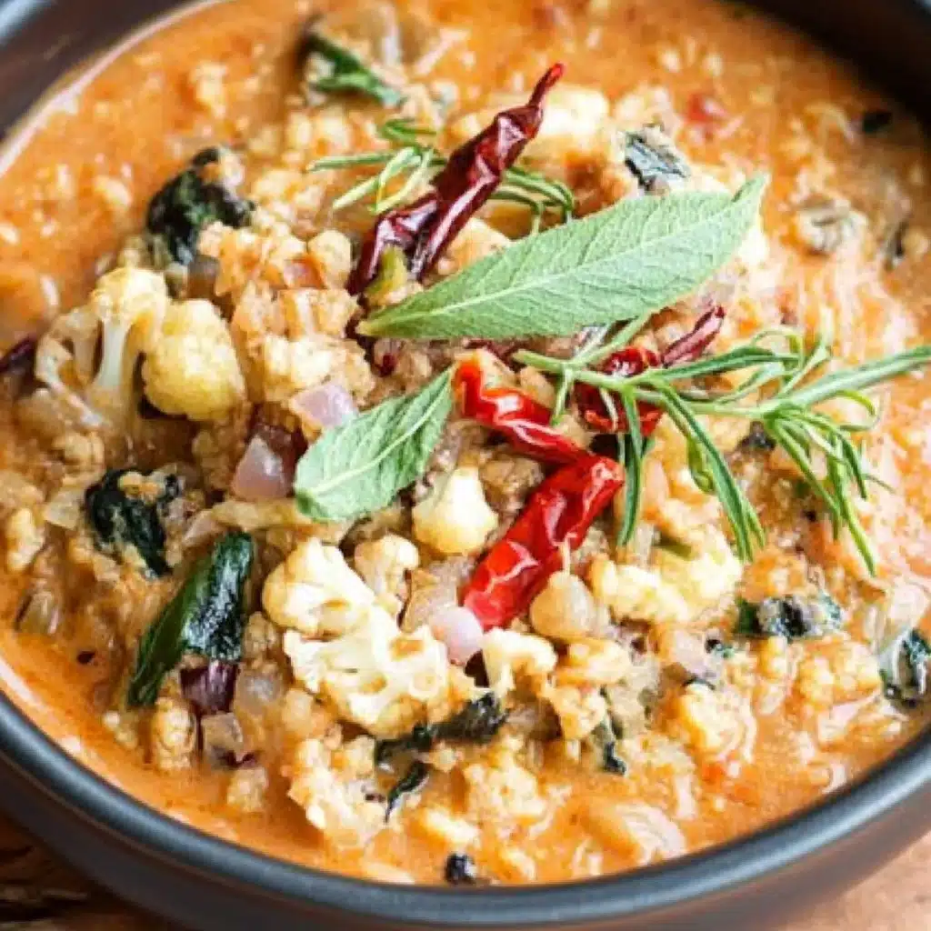 Spicy Red Curry Cauliflower Soup