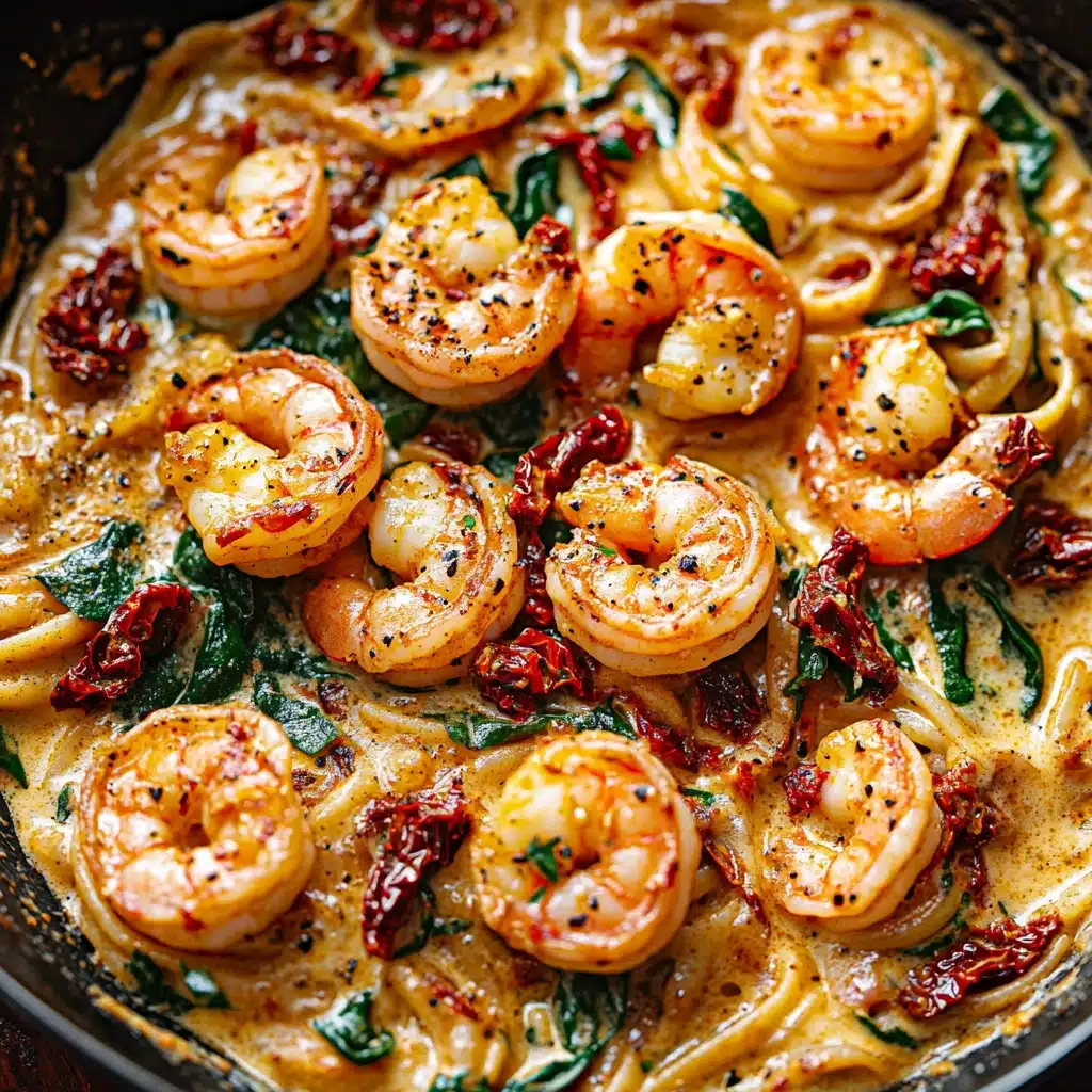 Tuscan Shrimp Pasta with Sun-Dried Tomatoes