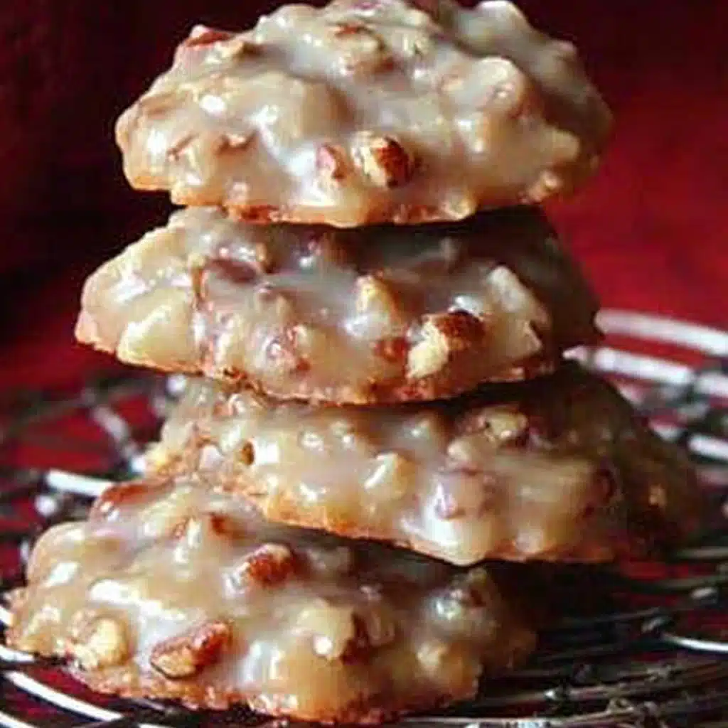 No Bake Coconut Pecan Praline Cookies