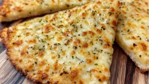 an air fryer tortilla with garlic bread