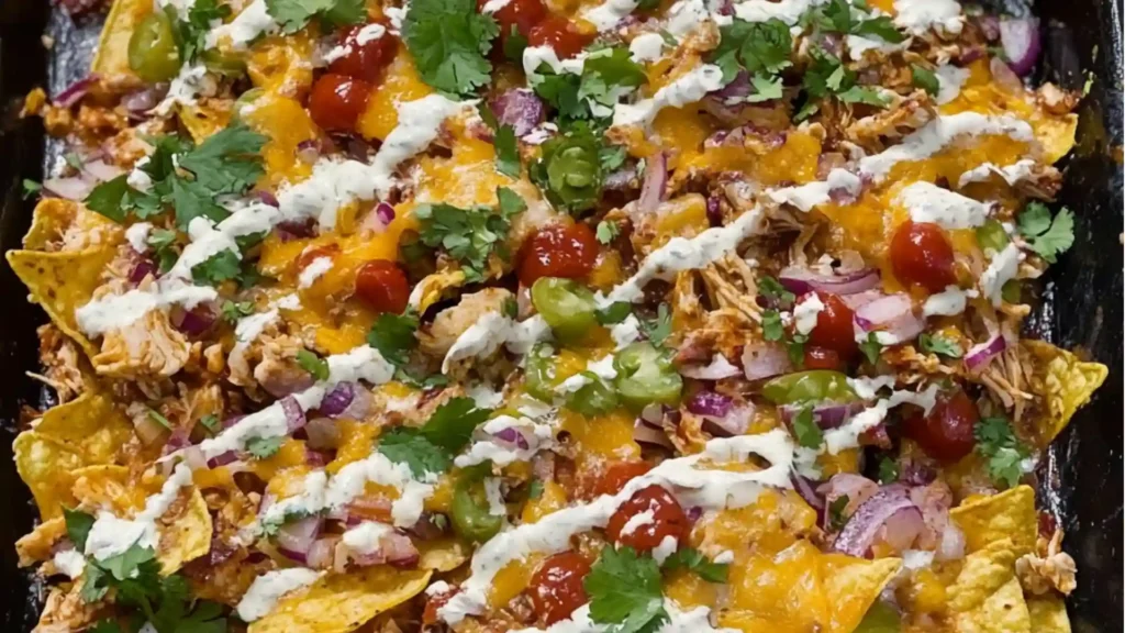 an enchilada casserole with chicken, cheese and salsa