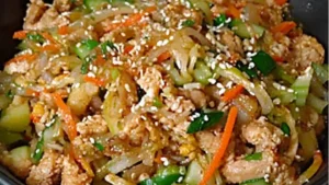 Chicken Egg Roll Bowls, healthy chicken recipes, healthy dinner ideas