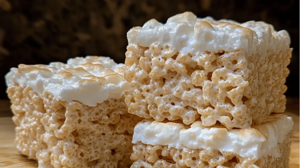 These Lemon Meringue Rice Krispie Treats are made with fresh lemons, Rice Krispie cereal, egg whites, and lemon pudding.