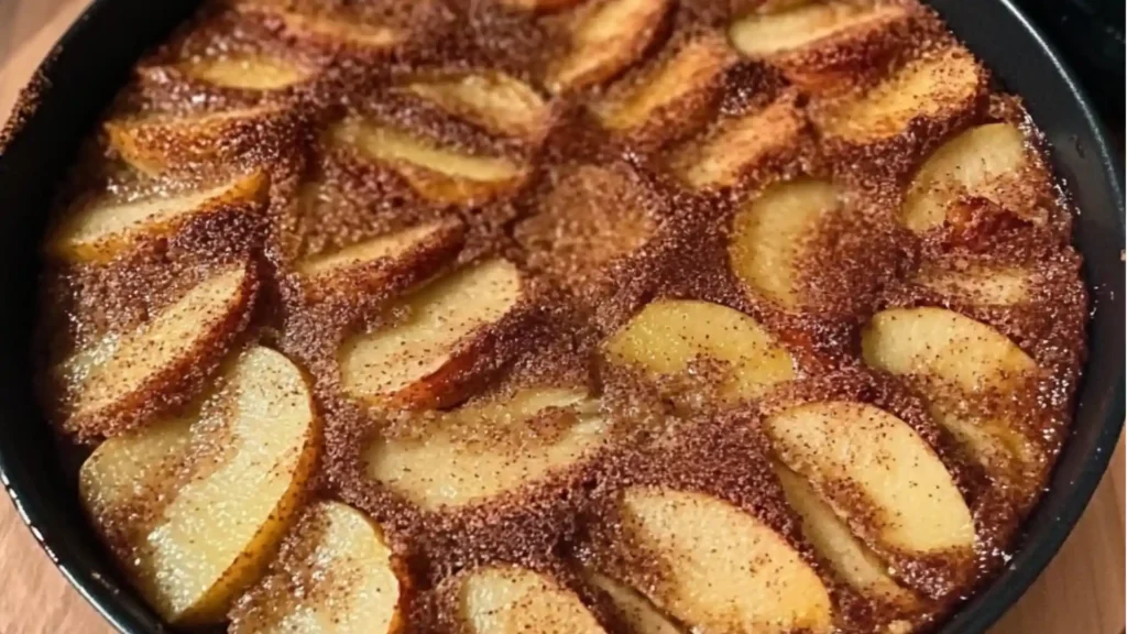  an apple cinnamon cottage cheese bake on a plate