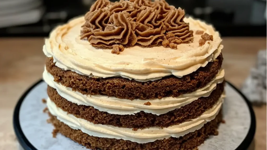 Image for Moist Christmas Spice Cake with Eggnog Buttercream