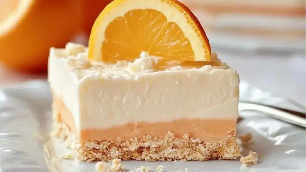 No-Bake Orange Creamsicle Dream Bars