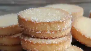 french salted butter cookies on a plate