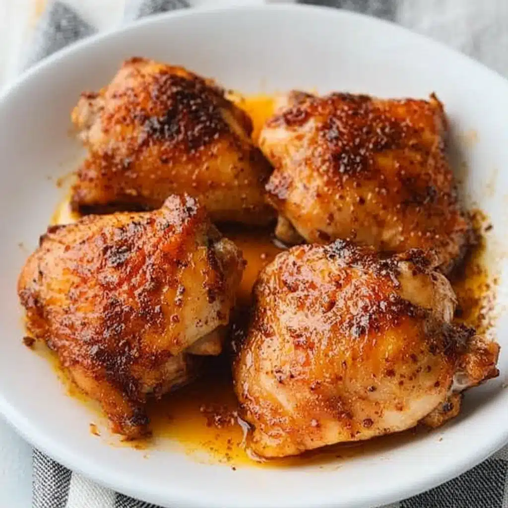 Baked Honey Garlic Chicken Thighs