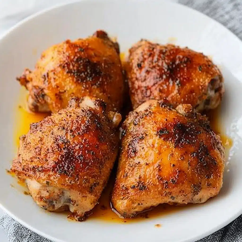 Baked Honey Garlic Chicken Thighs