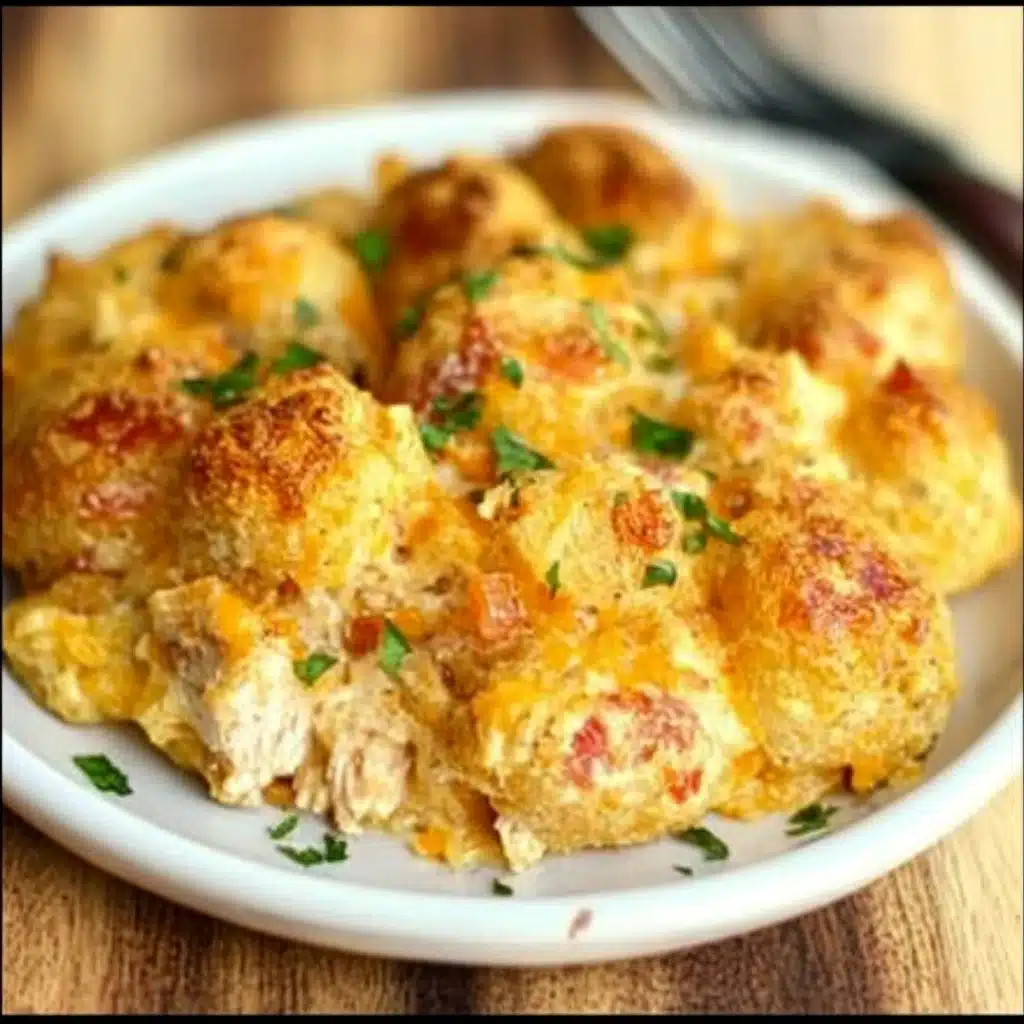 Cheddar Ranch Chicken Tater Tot Bake
